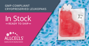 GMP-Compliant Cryopreserved Leukopaks In Stock Ready to Ship