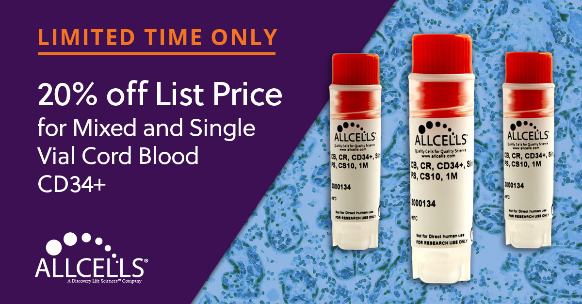 Cord Blood (CD34+ hematopoietic stem and progenitor cells) | Purchase ...