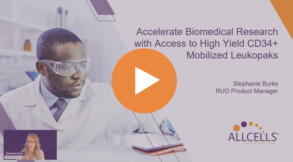 Accelerate Biomedical Research with High Yield Mobilized Leukopaks